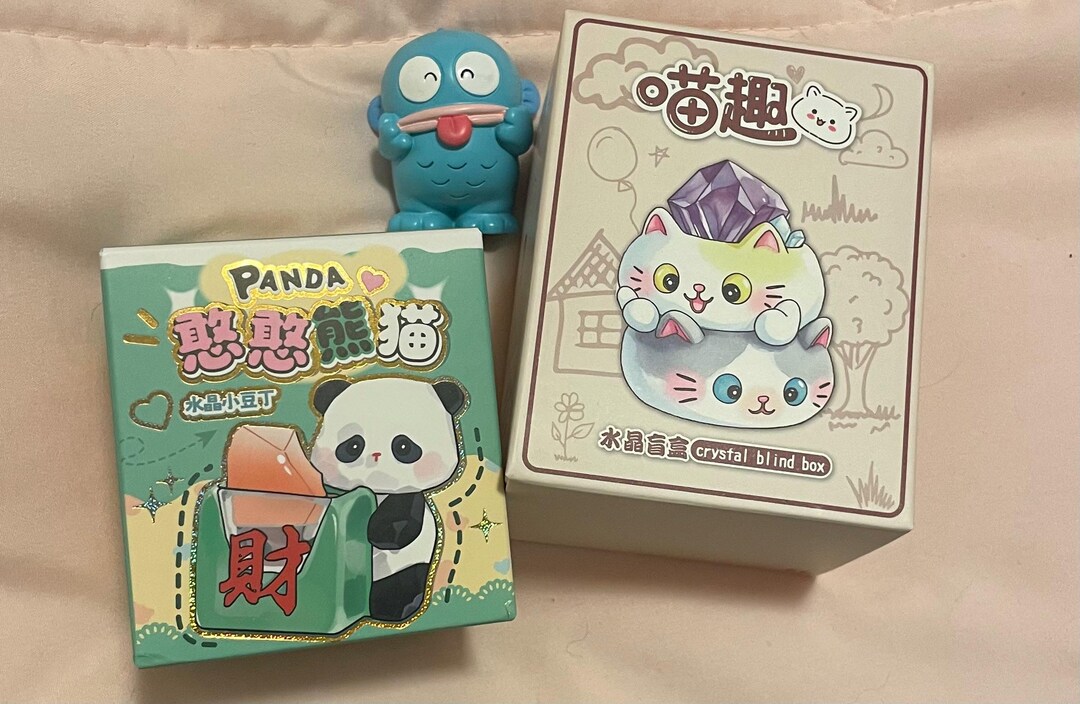 Kawaii Mystery Blind Box Toy | Panda Cat Crystal Series Collectible ...