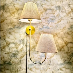 Vintage wall lamp,jute fabric pair wall lamp,retro lighting