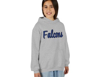 Youth Falcons Hooded Sweatshirt | Falcon Pride | Kids Game Day Spirit Wear