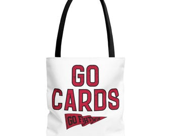 Cardinal Pride Tote | GO CARDS Canvas Bag | Game Day Spirit Wear
