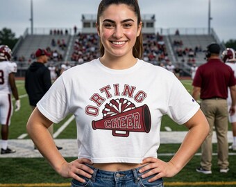 Orting Cheer Megaphone Design | Cardinal Spirit Wear | Tee, Hoodie & Tote