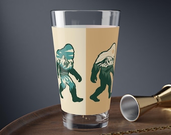Bigfoot  Illustration Drinking Glass | 16oz Pint Glass