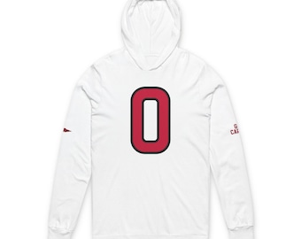 Orting Cardinal Pride Hoodie | "O" Long Sleeve Hooded Tee | Crimson & Black Spirit Wear