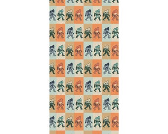 Colorblock Sasquatch Pattern Boho Beach Towel