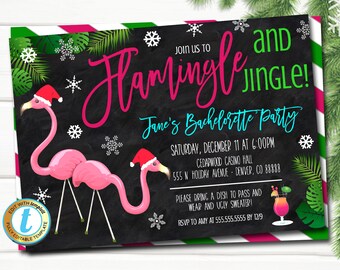 Let/'s Jingle y puente de Navidad flamingle flamencos Divertido Regalo De Navidad engañosos superior