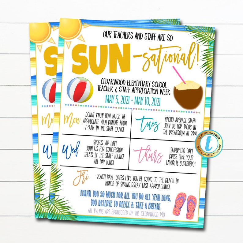 Beach Teacher Appreciation Week Itinerary Tropical Hawaii You Etsy