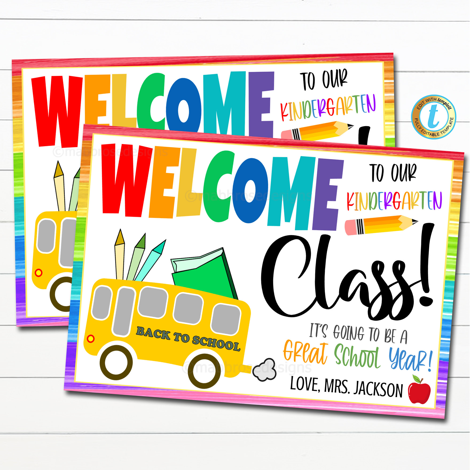 Back To School Teacher Postcard Welcome To Our Class Any - Etsy Denmark