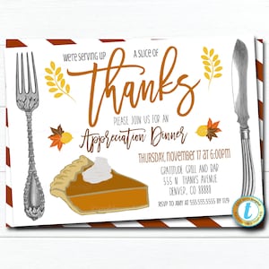 Fall Appreciation Invitation, Grateful For You Teacher Staff Invitation Pumpkin Printable Boss Client Thank You, INSTANT DOWNLOAD Template