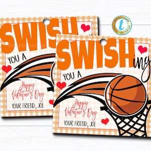 Basketball Valentines, Junge Sport Valentine Karte Geschenk, Klassenzimmer Party Schule, Lehrer Personal Valentine Tag, DIY druckbare bearbeitbare Vorlage