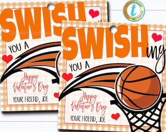 Basketball Valentines, Boy Sports Valentine Card Gift, Classroom Party School, Teacher Staff Valentine Tag, DIY Printable Editable Template
