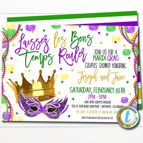 mardi gras engagement party