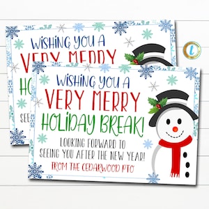 Cartão postal do professor de Natal para alunos para impressão, Olá do professor, carta de feriado de ensino à distância escolar on-line, modelo editável