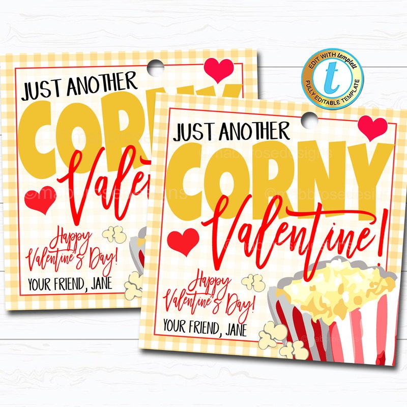 Corny Valentines Day Card - Etsy