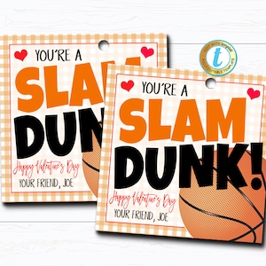 Basketball Valentines, Junge Sport Valentine Karte Geschenk, Klassenzimmer Party Schule, Lehrer Personal Valentine Tag, DIY druckbare bearbeitbare Vorlage