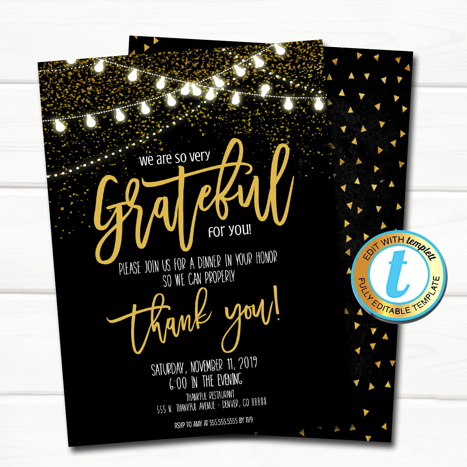 Appreciation Invitation Corporate Event Party Grateful pic