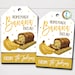Banana Bread Gift Tags, Bakery Label, From the Kitchen Of, Homemade ...