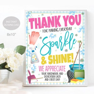 Haushälterin Dankeschön Geschenk Schulangestellter Mitarbeiter Hausmeister Dankeschön Geschenk, INSTANT DOWNLOAD Dankeschön Zeichen