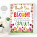Thank You for Helping Us Bloom Appreciation Sign, Teacher Staff Thank ...
