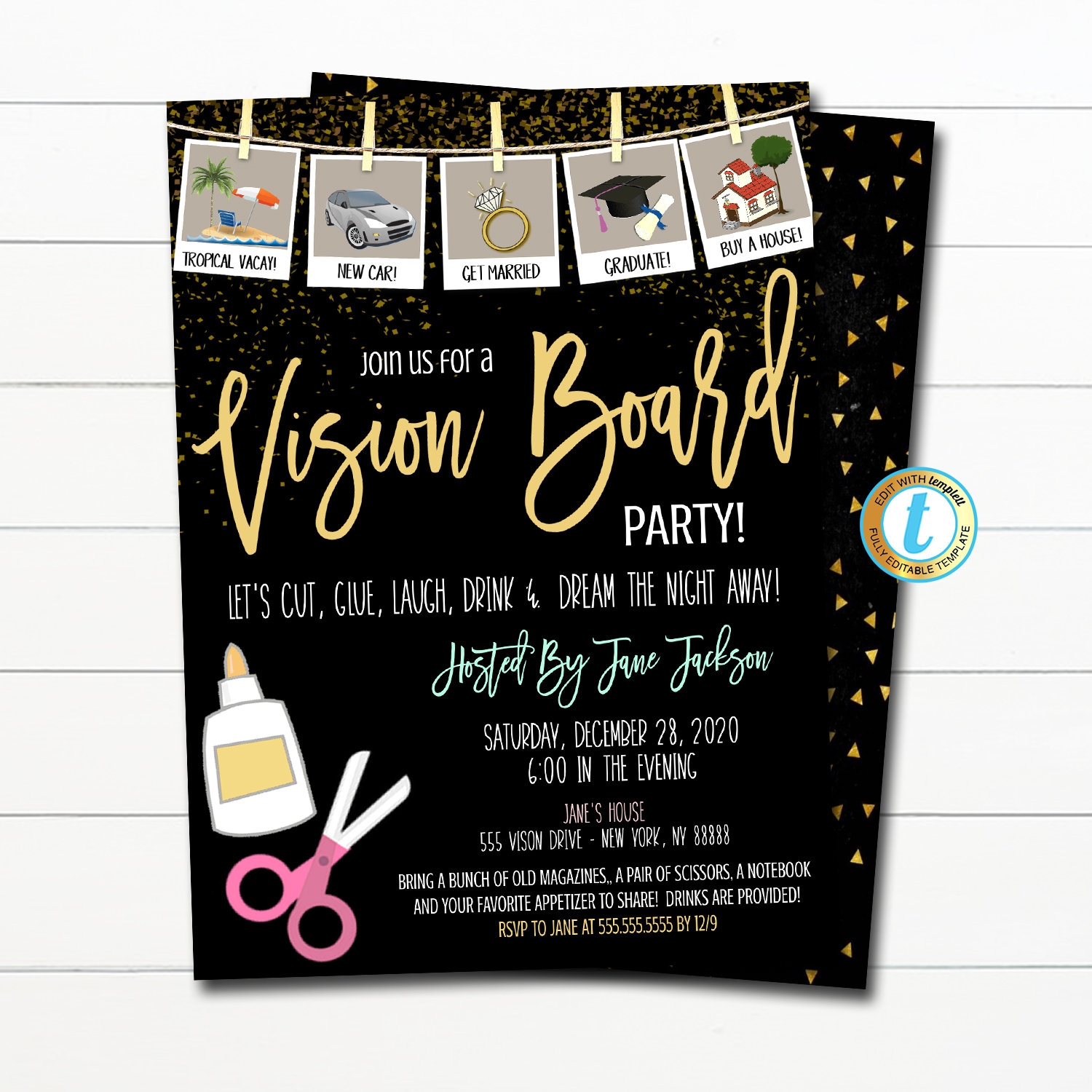 How To PLAN a VISION BOARD PARTY, Hosting a 2020 VISION BOARD PARTY