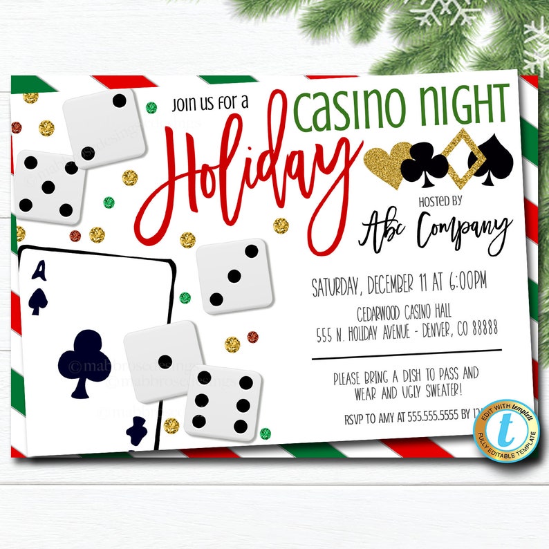 christmas-casino-party-invitation-adult-holiday-invite-xmas-etsy