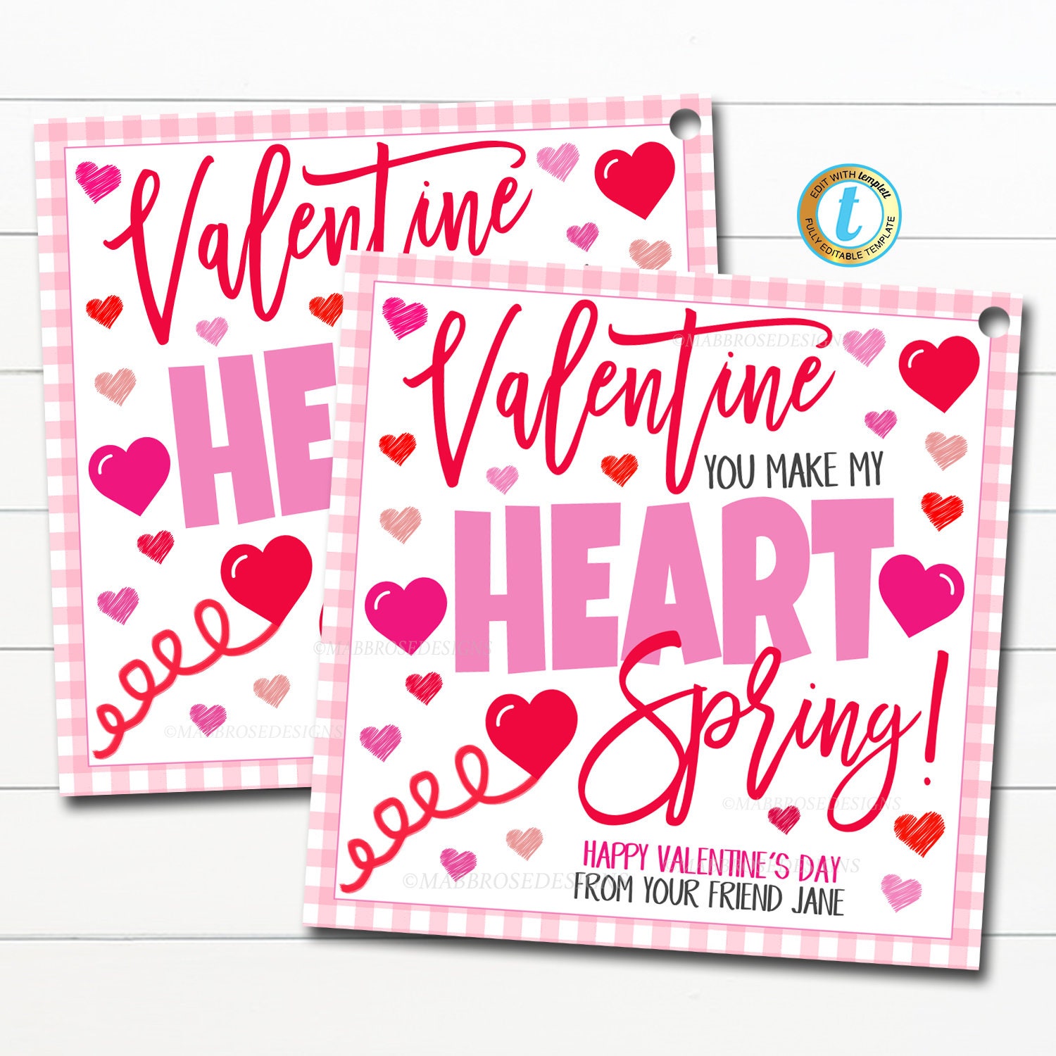 Sticky Hand Valentine Cards High Five Valentines to Match Sticky Hands Toy  for School Class Instant Digital Download or Mailed 