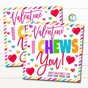 Valentinstag Geschenkanhänger, ich kaut dich, Valentinstag Spielzeug, Freundschaft Kinder Kita Vorschule Klassenzimmer Schulkarte Tag Idee, bearbeitbare Vorlage