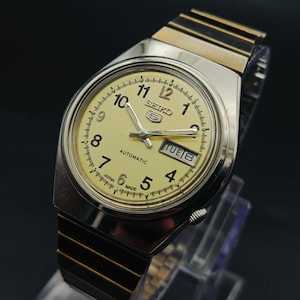 Vintage Seiko 5 Sports Automatik Uhr: 1980er Jahre japanische Herrenarmbanduhr