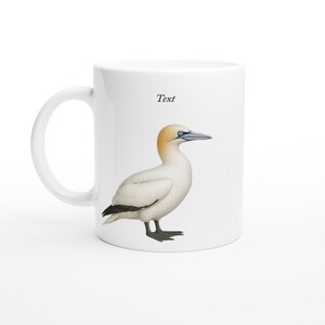 Havssula-mugg (Morus bassanus) – Tryckt på båda sidor | Elegant fågelillustration | Keramisk kaffemugg | Tål maskindisk