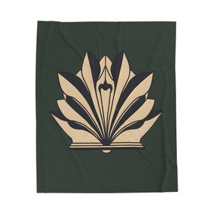 Cozy Velveteen Plush Blanket | Elegant Leaf Design, Home Decor, Gift for All Occasions, Soft Throw for Comfort