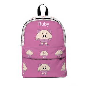 Cute Cartoon Character Unisex Backpack - Perfect for School, Travel, Gift, Outing, Kids, College Essentials