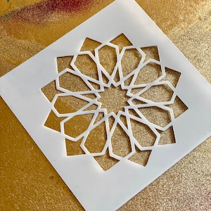 12-FOLD ROSETTE Islamic Geometry Stencil