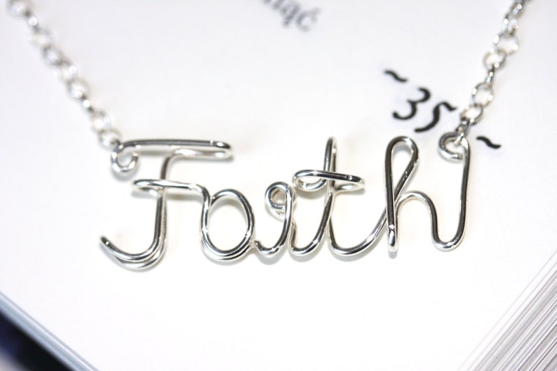 Handmade Faith Necklace Etsy