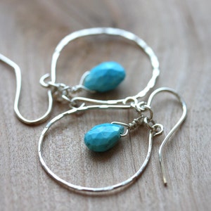Turquoise chandelier sterling silver earrings