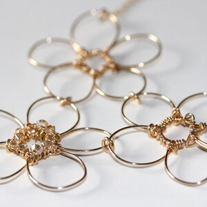 Triple flower necklace