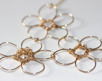 Triple flower necklace