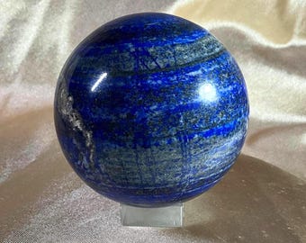 Esfera de lapislázuli natural de Afganistán, piedra curativa y decoración del hogar, 85 mm