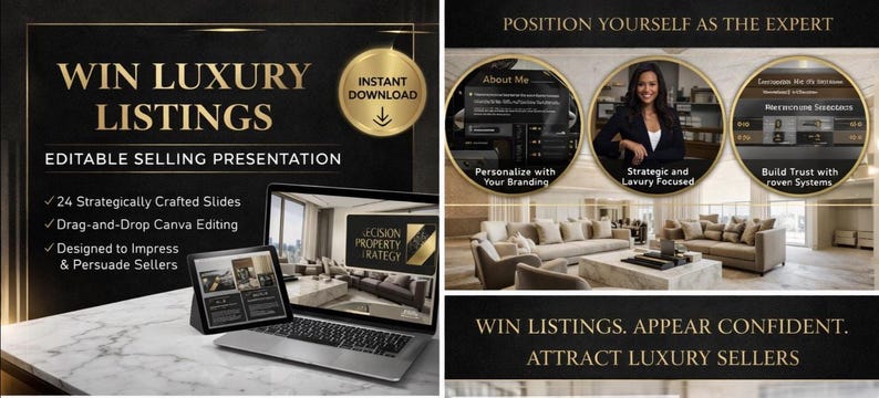Luxury Real Estate Listing Presentation Template | Seller Appointment ...