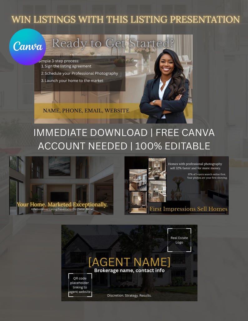 Luxury Real Estate Listing Presentation Template | Seller Appointment ...