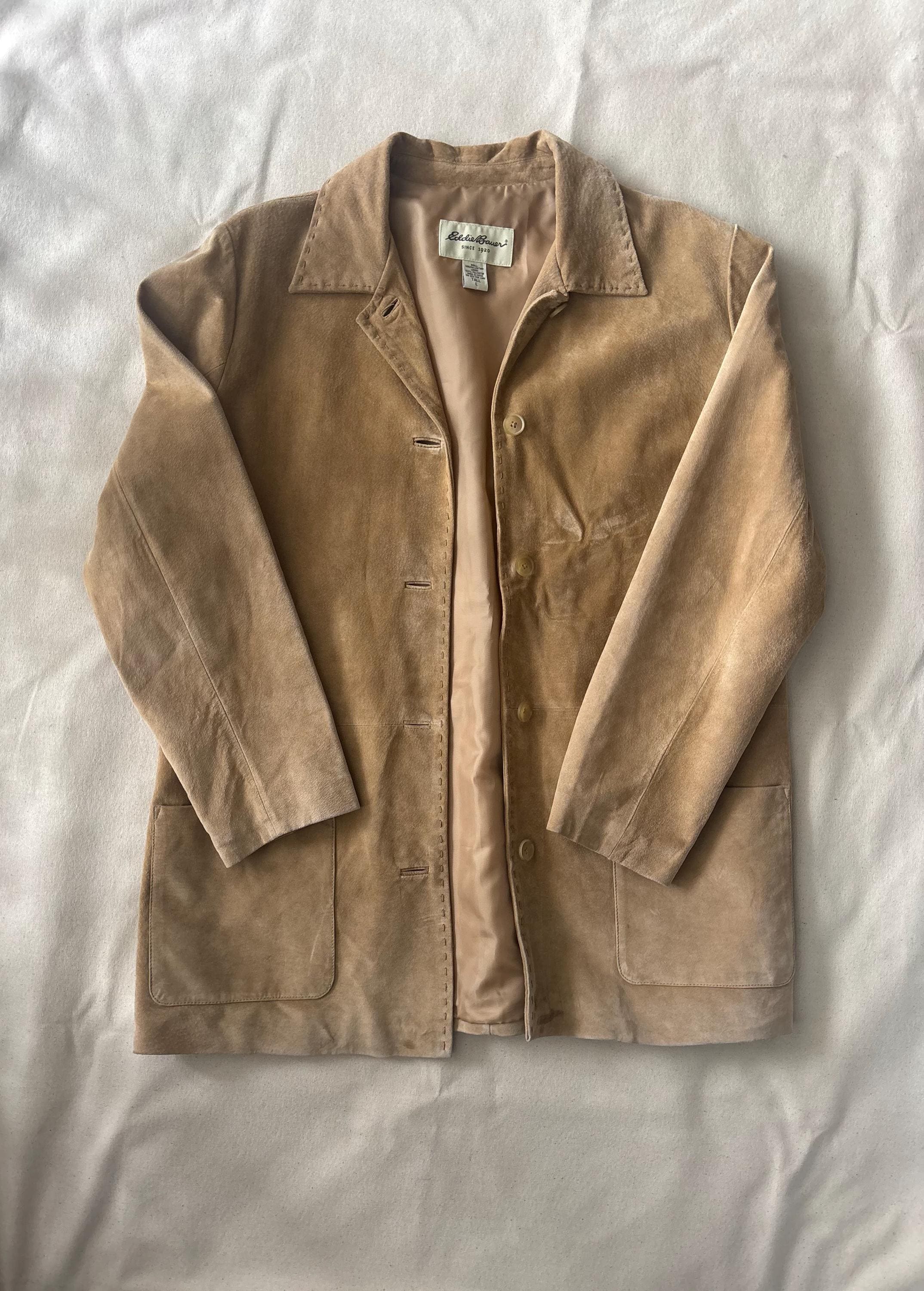 Eddie Bauer Jacket Genuine Leather - Etsy