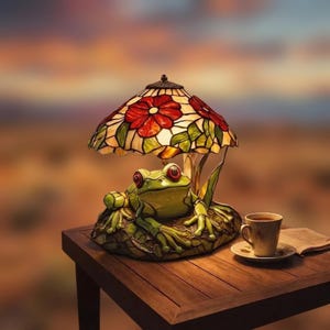 蛙モチーフ　アンティークランプ Vintage Frog Lamp - Etsy