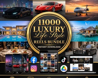 Luxury Lifestyle Reels Bundle, Viral Content Pack (Digital Download)