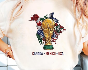 WM 2026 Pokal PNG: USA, Kanada, Mexiko Fußball Fan Art (Digitaler Download)