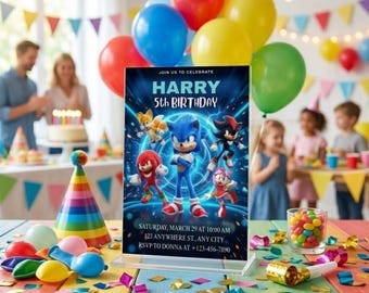 Geschwindigkeits-Thema Geburtstagseinladung: Bearbeitbare Canva-Vorlage für Kinderparty (Digitaler Download)