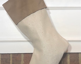 One (1) Taupe circle pattern stocking - Last 2 available!
