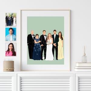 Loved One Portrait From Photo, Add Deceased Loved One To Photo, Merge Photos, Custom Family Portrait, Personalized Memorial Gift