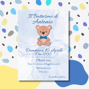 Invito digitale Battesimo - Invito personalizzabile