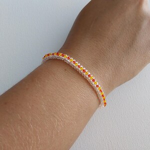 5 bracelets de perles de rocaille en verre réglables empilables