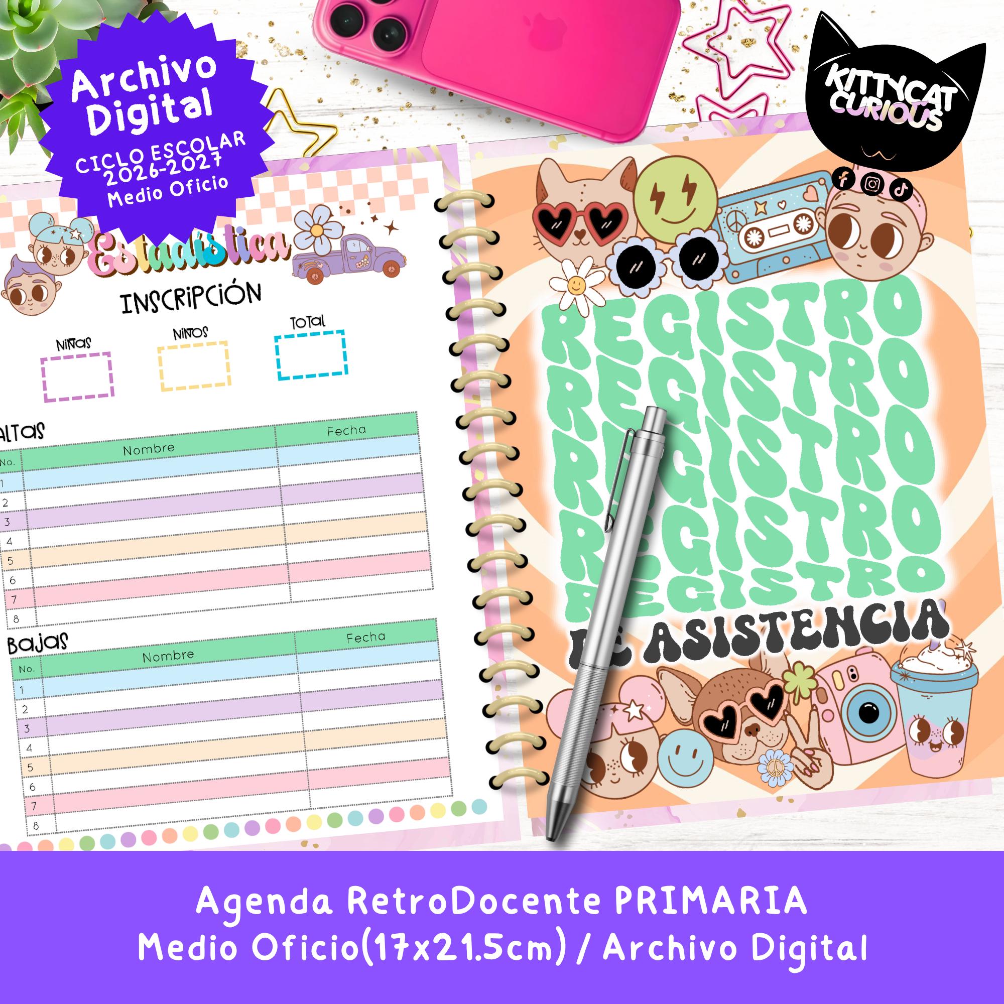 Agenda Docente PDF 2026-2027 Primaria Medio Oficio | Planeador Escolar ...