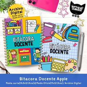 Printable Teacher Logbook | School Record for Teachers | Half Letter and Half Letter Sizes | Apple Style