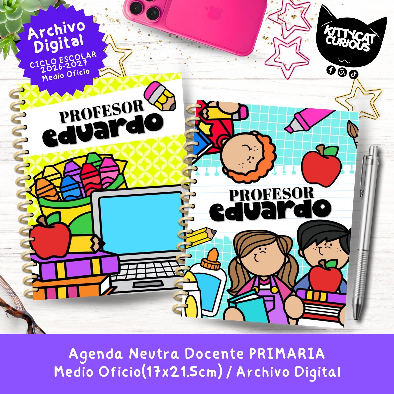 Agenda Docente PDF 2026-2027 Primaria | Planeador Escolar para Maestros ...